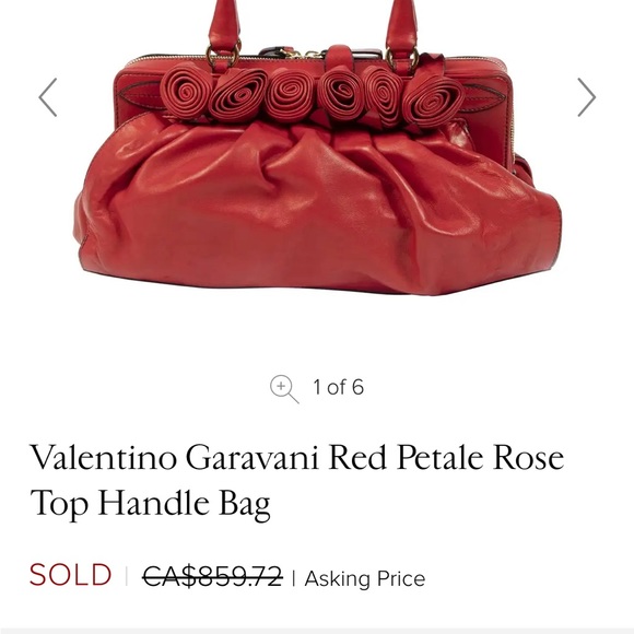 Authentic Valentino Garavani Lacca fleur red bag - Picture 8 of 12